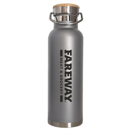 Custom 20 oz Insulated Bottles - Gunmetal 