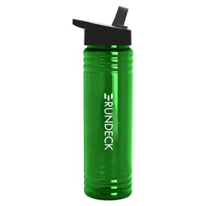 Custom 24 oz Flip Top Water Bottle - Green Custom 24 oz Flip Top Water Bottle - Green
