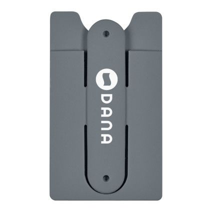 Custom Phone Wallet & Stand - Gray 