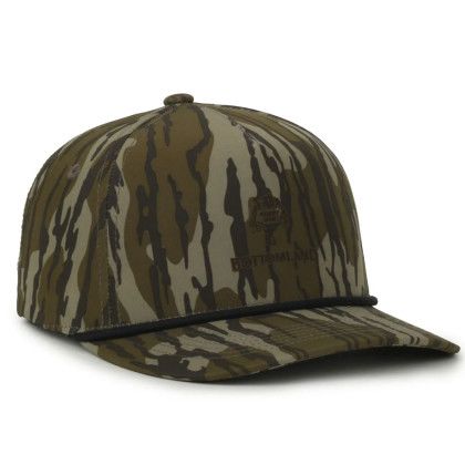 Custom Camo Performance 5-panel W/ Cord - Mossy Oak orignial Bottomland/Black Side View