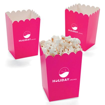 Custom Popcorn Container - Pink 