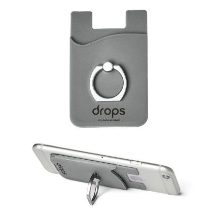 Custom Phone Wallet & Holder - Gray 