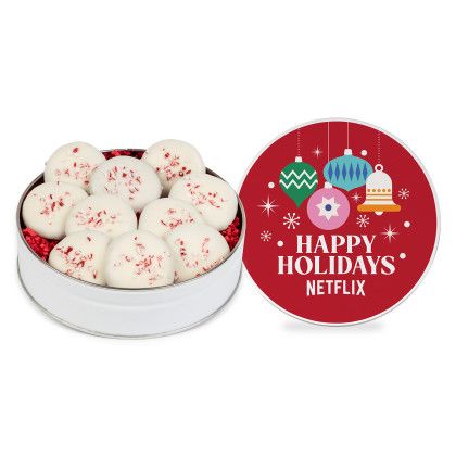 Custom Peppermint Delight Cookies - Small Gift Tin 10ct