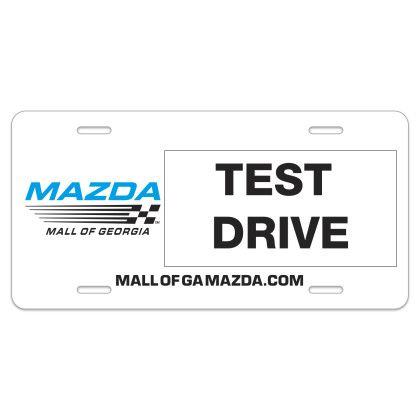 Custom License Plate 12" x 6" - White