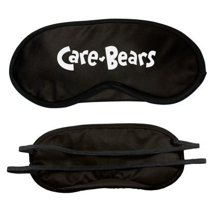 Custom Satin Eye Mask - Black