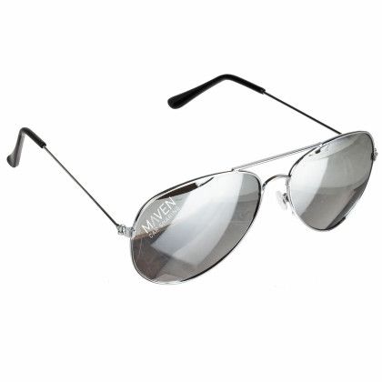 Custom UV400 Aviator Sunglasses - Silver