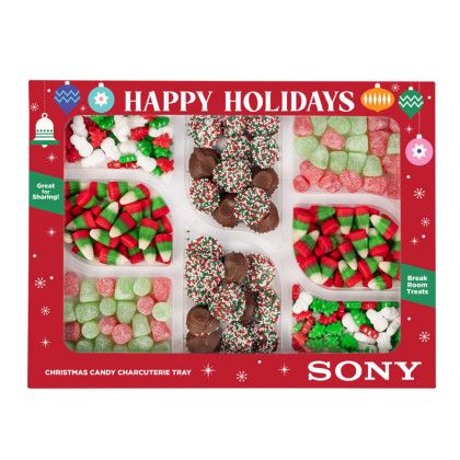 Custom Holiday Treats Charcuterie Tray in Custom Box - Design 1