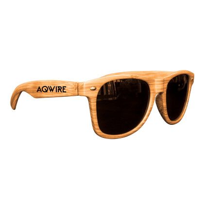 Custom Wood Tone Sunglasses - Light wood