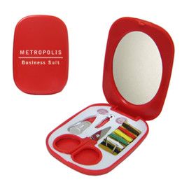 Custom Sewing Kit & Mirror - Red