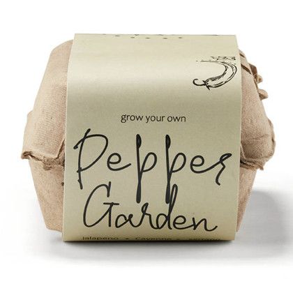 Custom Grow Your Own Pepper Garden Kit - Natural Side View
