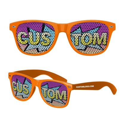 Custom Full Color Sunglasses - Orange