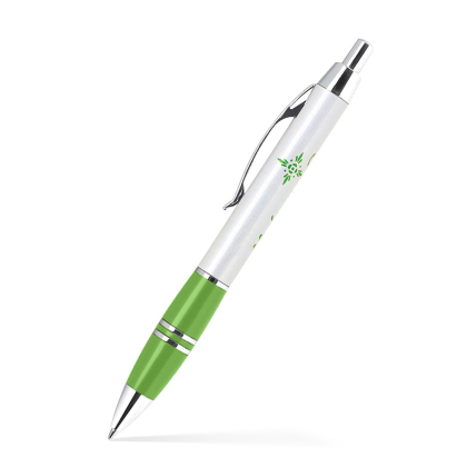 Custom Aluminum Ballpoint Click Metal Pen - Retractable - Green 