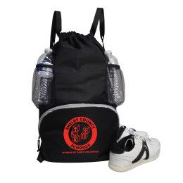 Custom RPET Ace Sports Drawstring Pack - Black 