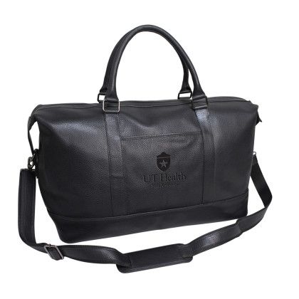 Custom Prato Leather Duffle - Black