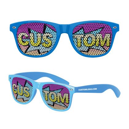 Custom Full Color Sunglasses - Light blue