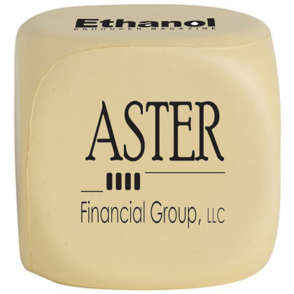 Custom DIY DieCision Stress Reliever - Six Sided Imprint - Back View