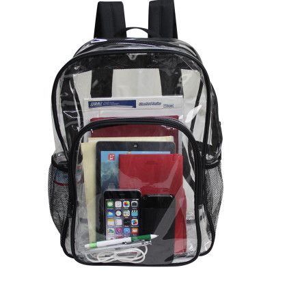 Custom Vision Clear Backpack - In Use 