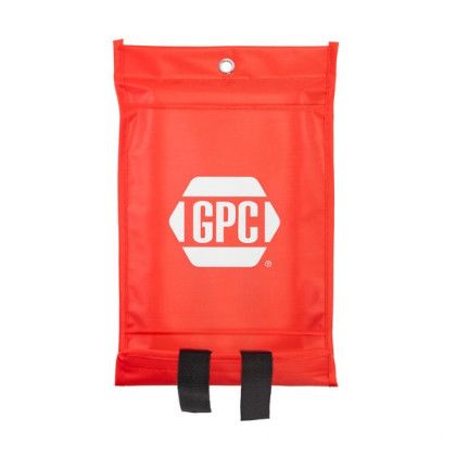 Custom 40" x 40" Fiberglass Emergency Fire Blanket - Red 