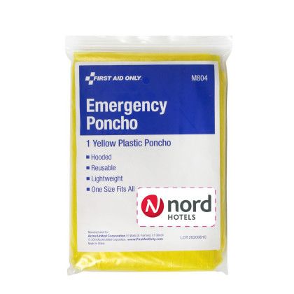 Custom Rain Poncho with Custom Label - Yellow Custom Rain Poncho with Custom Label - Yellow