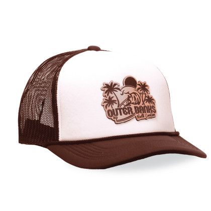 Custom Retro Foamie Trucker - Faux Leather Applique