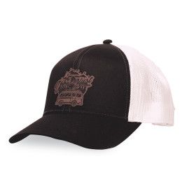 Custom Two-Tone Trucker Mesh Back Cap - Faux Leather Applique