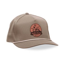 Custom Summit Perforated Cap with Rope - Faux Leather Applique