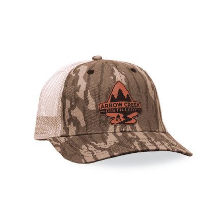 Custom Camo Trucker Mesh Back Cap - Faux Leather Applique