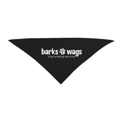 Custom Small Triangle RPET Pet Bandana - Black
