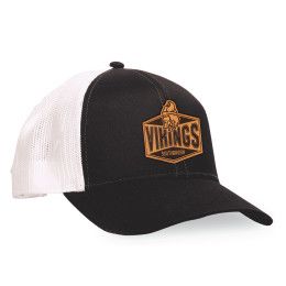 Custom Two-Tone Trucker Mesh Back Cap - Genuine Leather Applique