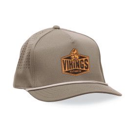 Custom Summit Perforated Cap with Rope - Genuine Leather Applique