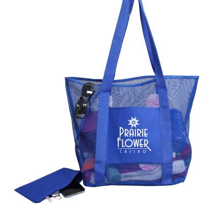 Custom Maui Mesh Beach Tote - Blue