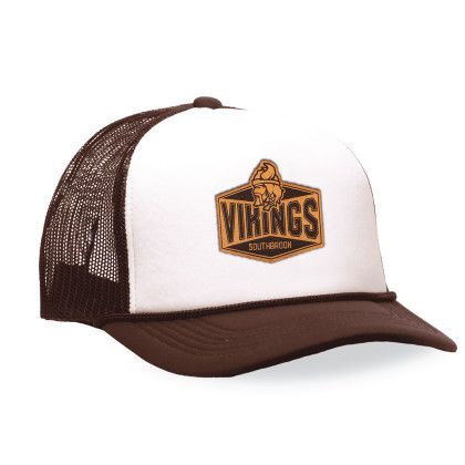 Custom Retro Foamie Trucker - Genuine Leather Applique Custom Retro Foamie Trucker - Genuine Leather Applique