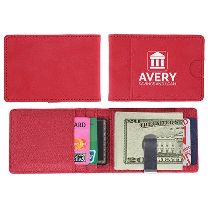 Custom Best Buddy Tools Slim Wallet with Money Clip - Red