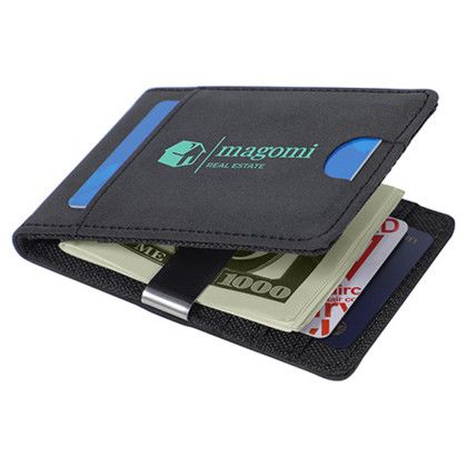 Custom Best Buddy Tools Slim Wallet with Money Clip - Black - Closed view