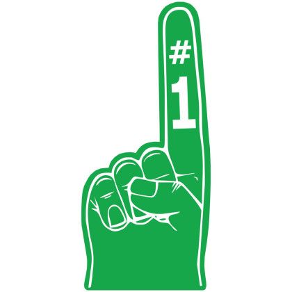 Custom 20" Foam #1 Hand - Dark Green