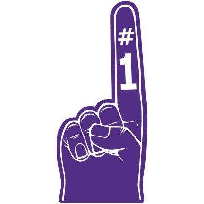 Custom 20" Foam #1 Hand - Purple