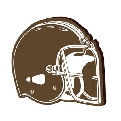Football Helmet Stadium Cushion - 13"x 14"x 3/4" Custom Imprinted With Logo - Brown