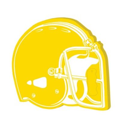 Football Helmet Stadium Cushion - 13"x 14"x 3/4" Promotional Custom Imprinted With Logo - Yellow Gold