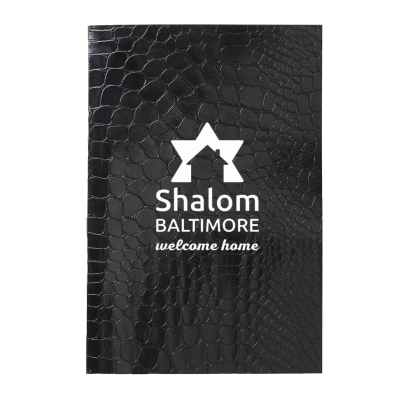 Custom 5" x 8" Crocodile Journal - Black 