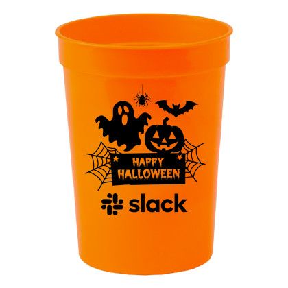 Custom 12 oz Halloween Stadium Cup - Orange