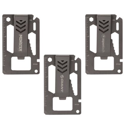 Custom Bridger 9-in-1 Laser Engraved Money Clip Multitool - Gray