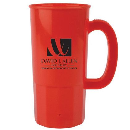 Custom 22 oz Plastic Stein - Red