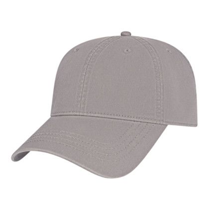 Custom Relaxed Golf Cap - Genuine Leather Applique - Gray