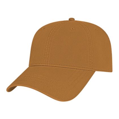 Custom Relaxed Golf Cap - Genuine Leather Applique - Caramel