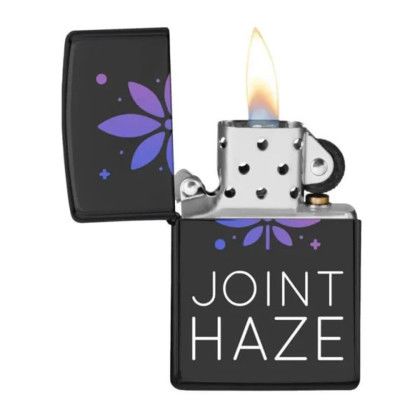 Custom Metal Flip-Top Lighter - Oil Wick - Black