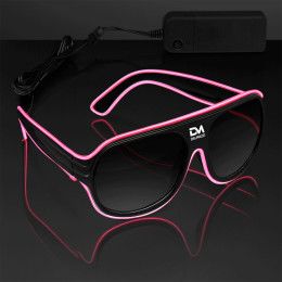 Custom Pink "Neon Look" Aviator EL Shades - Pink