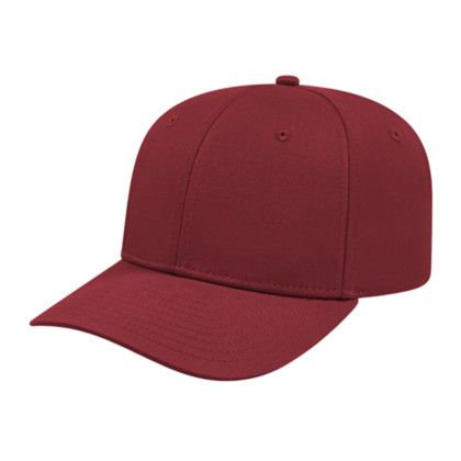 Custom Original Poly/Cotton Snap Back Cap - Faux Leather Applique - Cardinal - Adult