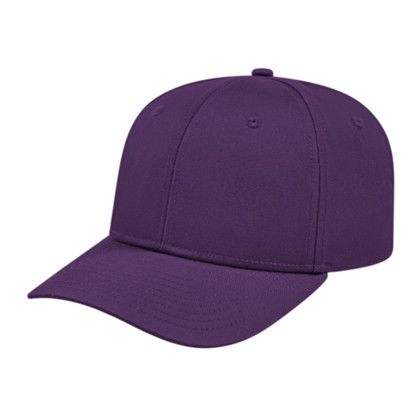 Custom Original Poly/Cotton Snap Back Cap - Genuine Leather Applique - Purple_Youth