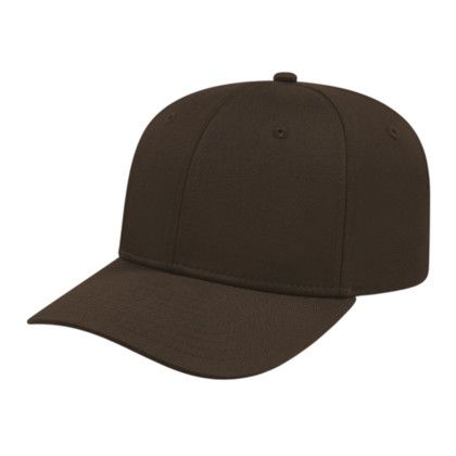 Custom Original Poly/Cotton Snap Back Cap - Genuine Leather Applique - Brown-OSFM