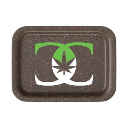Custom Biodegradable Hemp Rolling Tray Small - Brown
